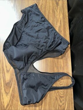 YMI Black Mesh Insert Bikini Set